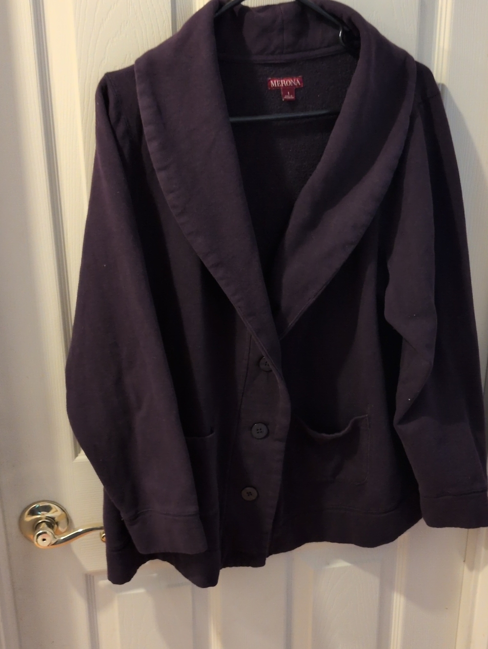 Merona Women's Shawl Collar Button Jacket - Plum